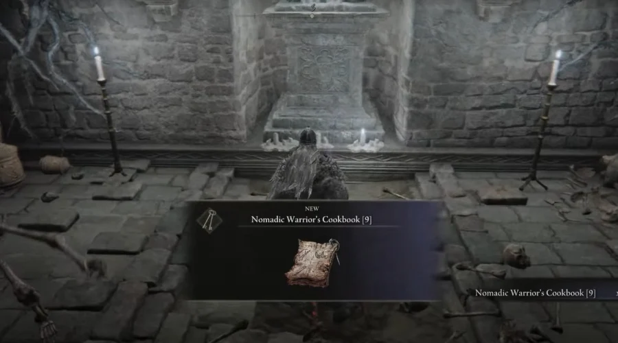 Obtain Nomadic Warrior's Cookbook 9 at Dungeon