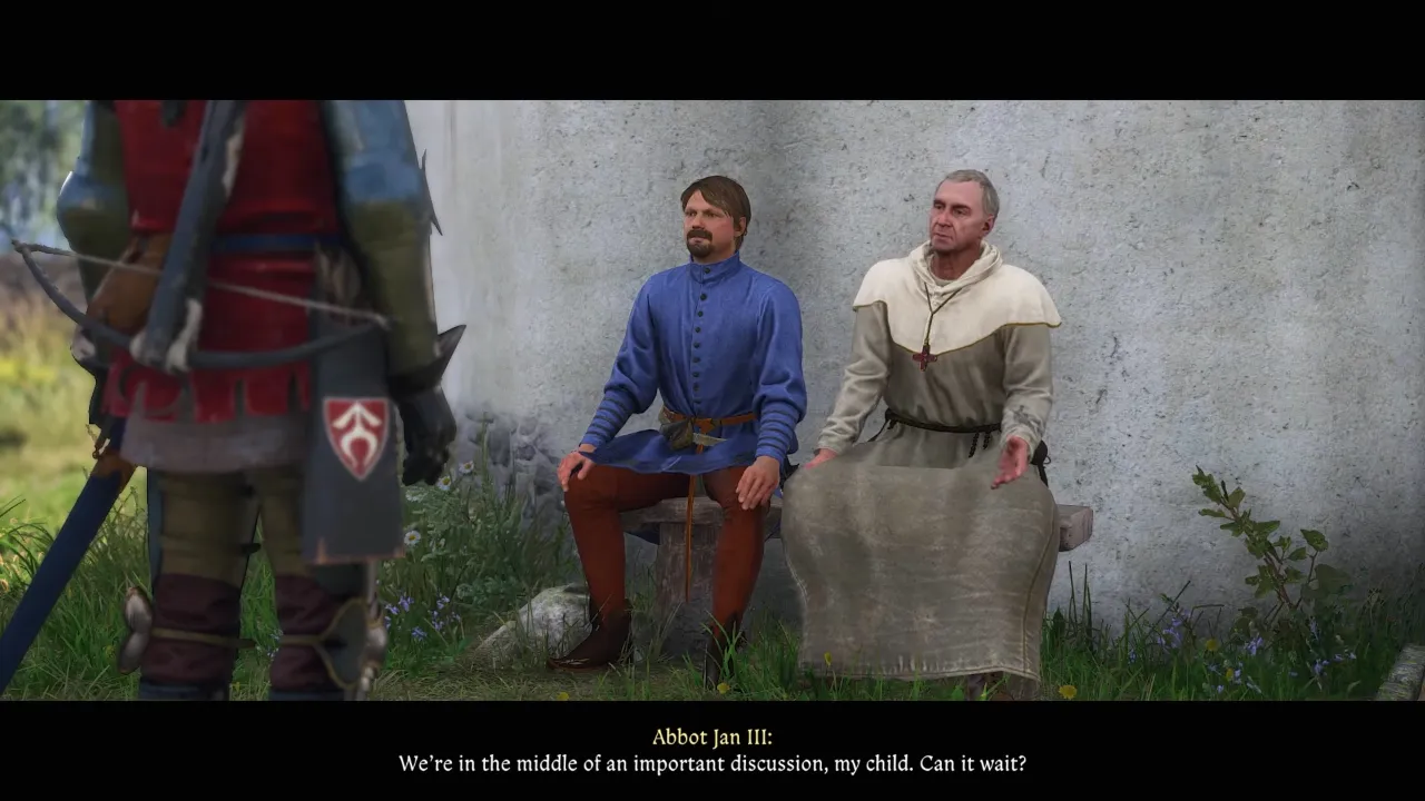Delivered Slava's message and talking to the Abbot in KCD 2
