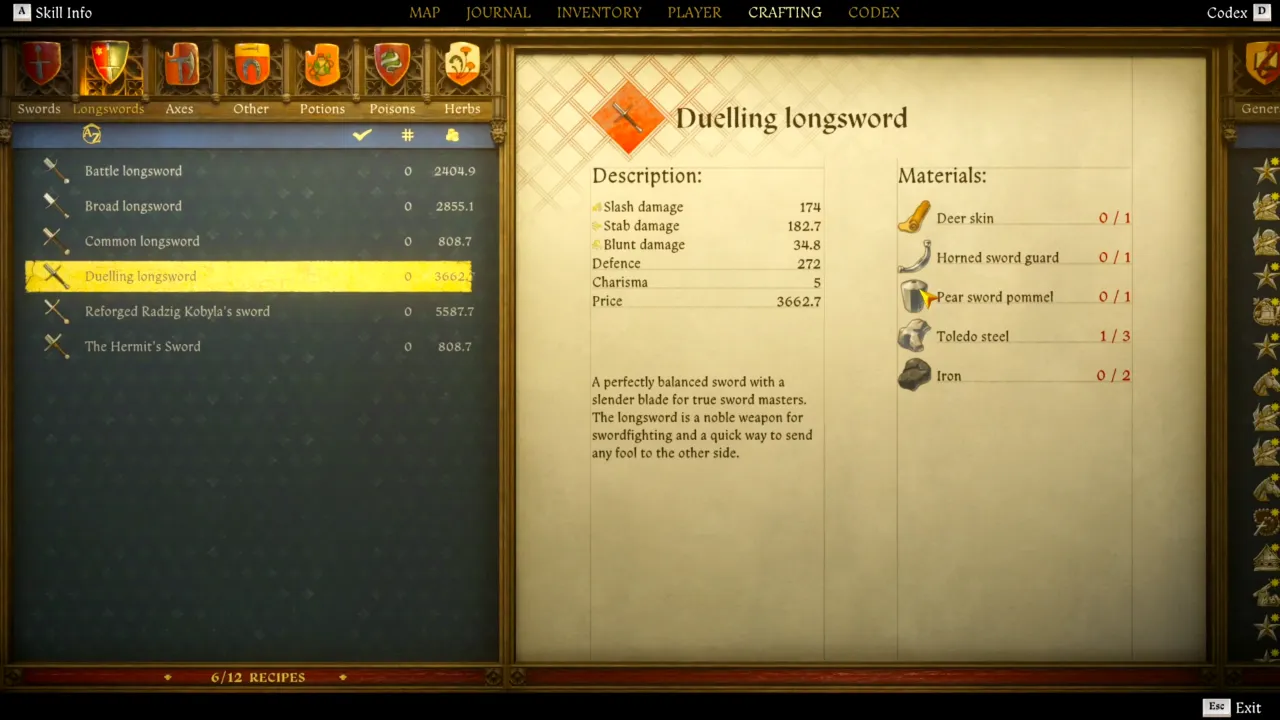 Kingdom Come: Deliverance 2 Dueling Longsword Sketch