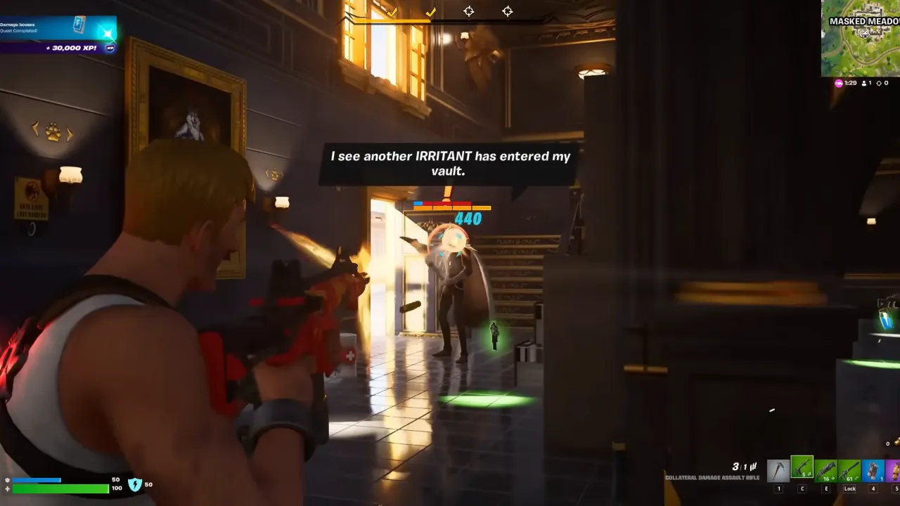 Fighting Fletcher Kane boss to get Unstoppable Medallion in Fortnite