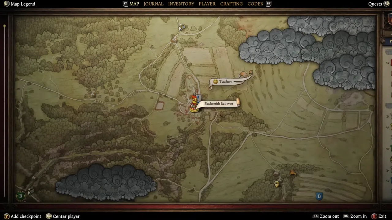 Kingdom Come Deliverance 2 Radovan blacksmith map location