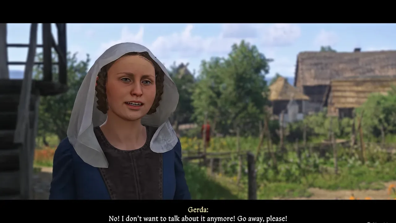 Talk to Gerda in KCD 2