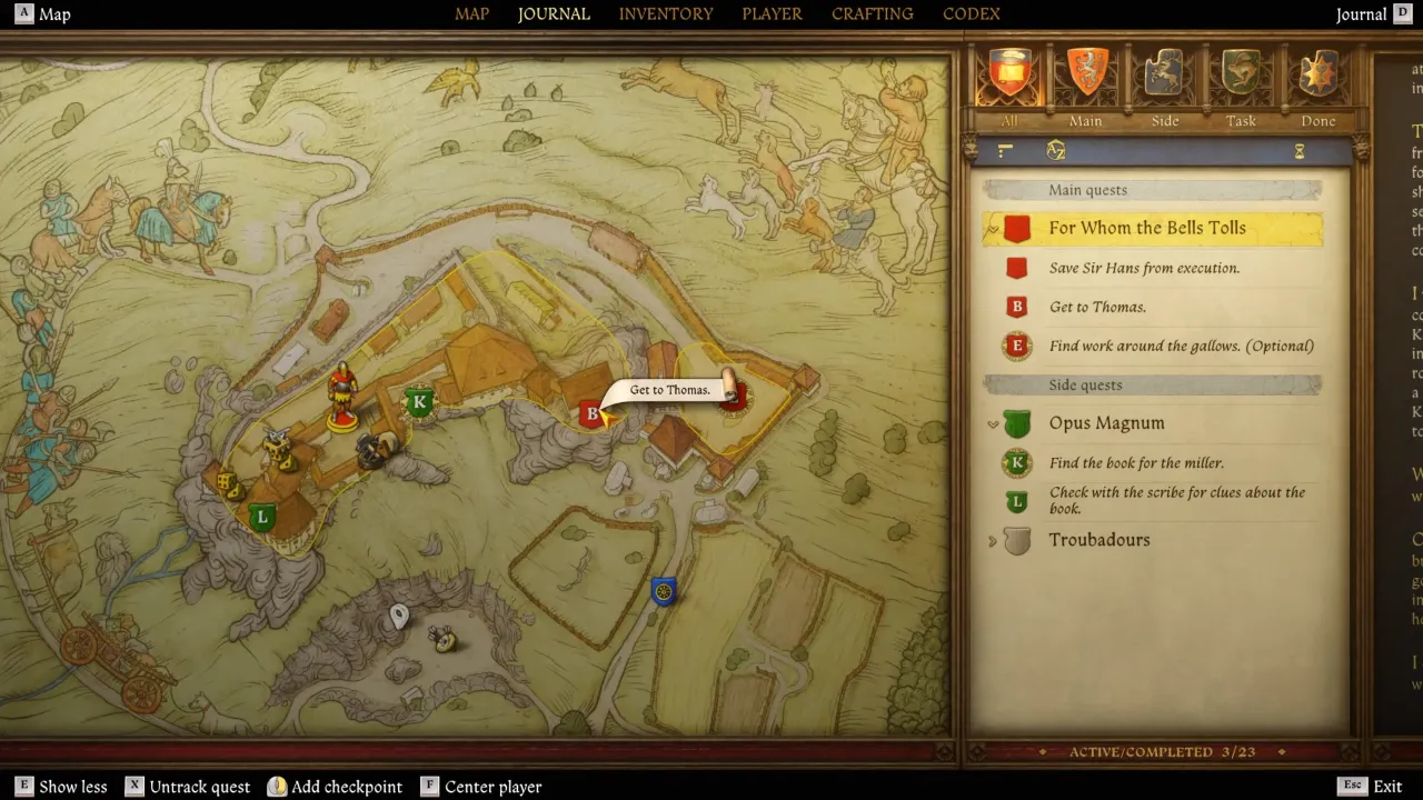 Find Captain Thomas map location in Kingdom Come Deliverance 2