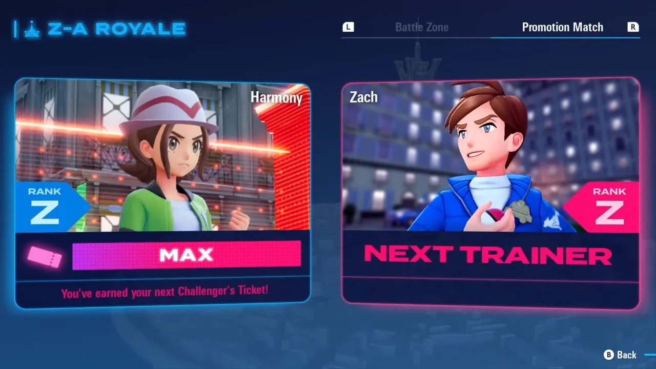 Pokémon Legends: Z-A Battle Royale Ranked Matches (Battle System)