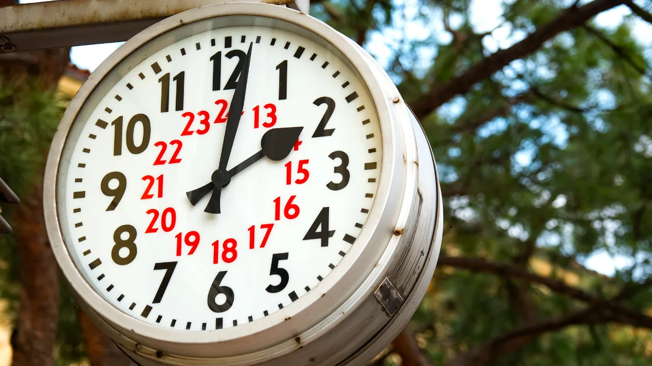24 Hours and 12 Hours Time Clock