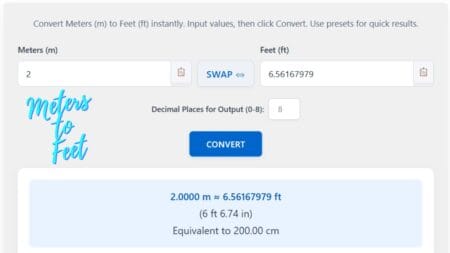 Meters to Feet Converter Meters (m) to Feet (ft) Converter