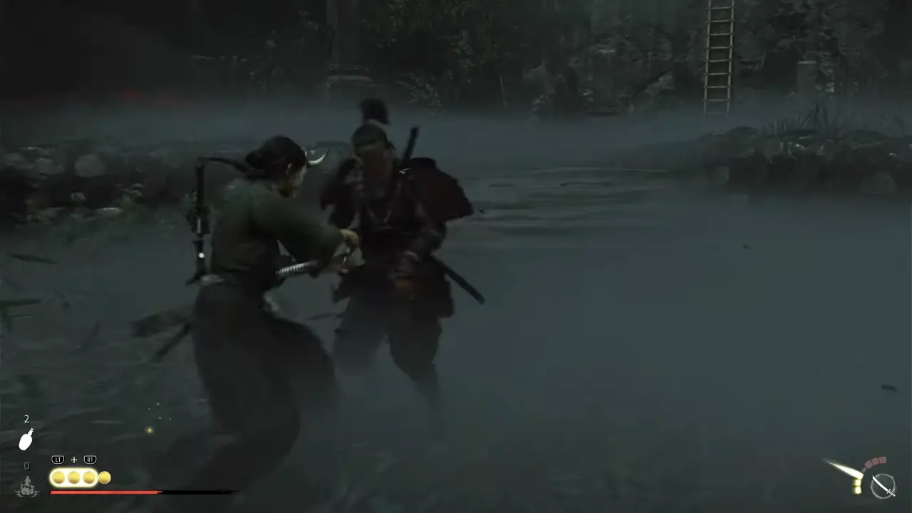 Atsu fighting graverobbers on her way to get Grave Key - Ghost of Yotei The Spider Lilly General