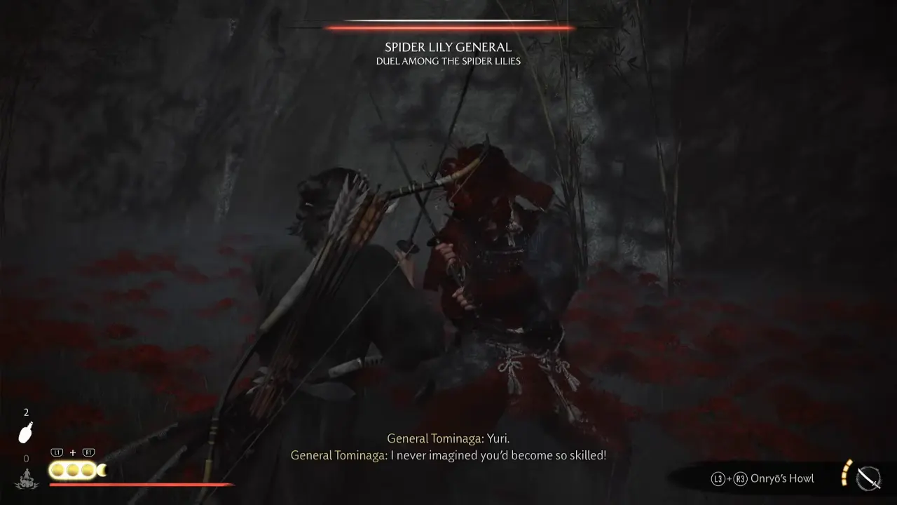 Ghost of Yotei Spider Lily General Boss Fight