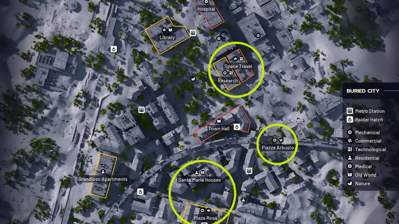 ARC Raiders Buried City Power Cable Locations
