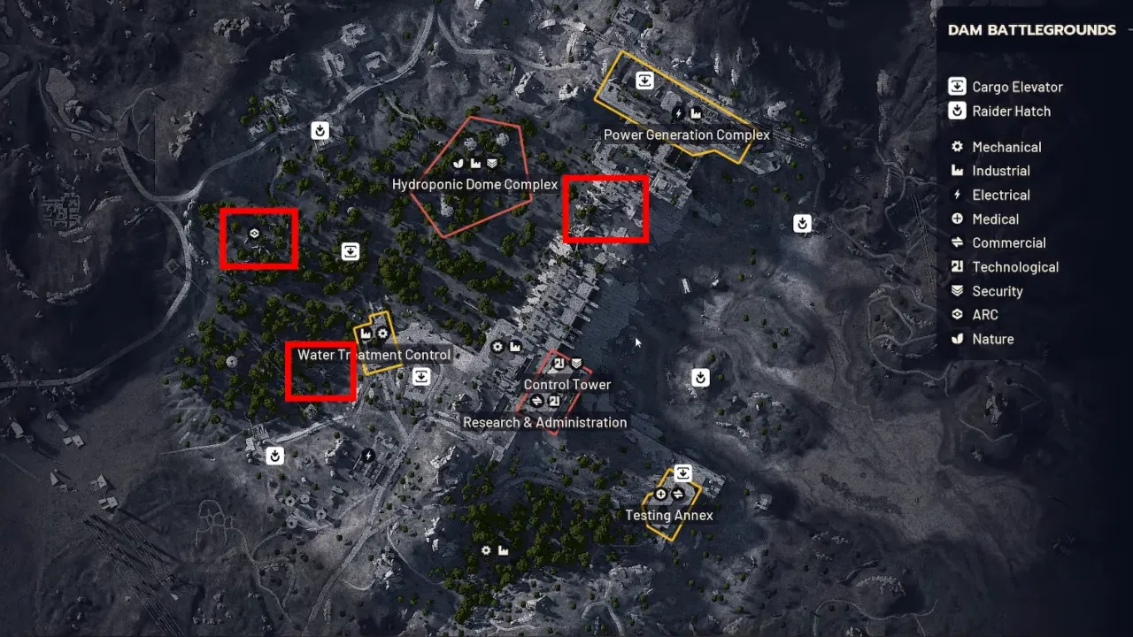 ARC Raiders Dam Battlegrounds First Wave Husks Locations