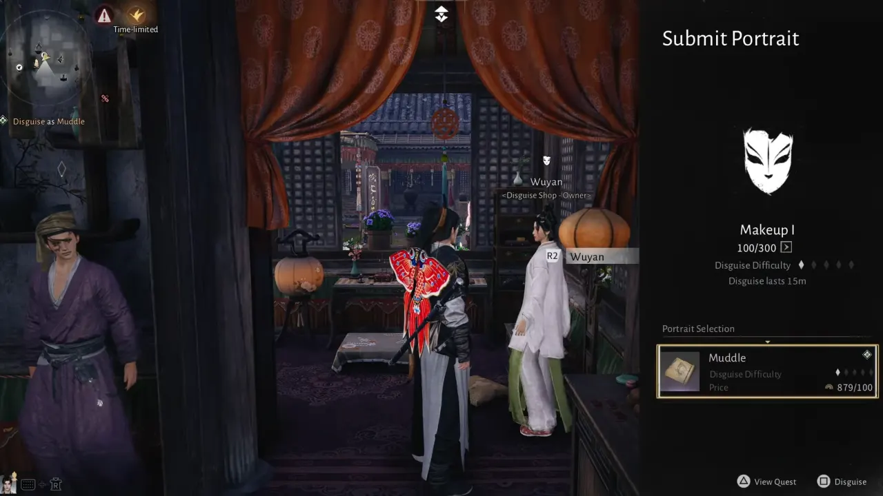 Disguise into Muddle inside the shop