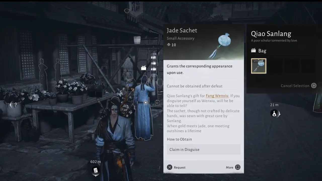 Failed request to get Jade Satchet from Sanlang