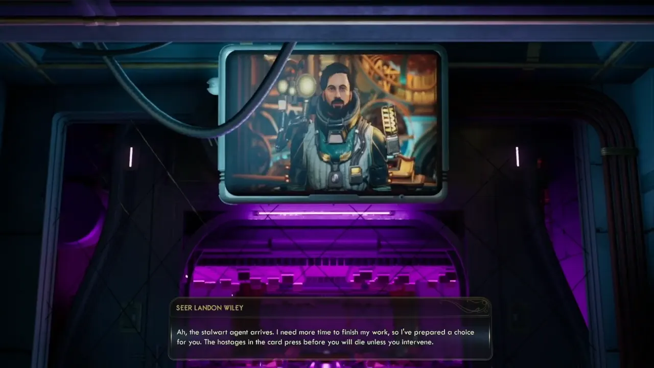 The Outer Worlds 2 Seer Wiley encounter at hostages location
