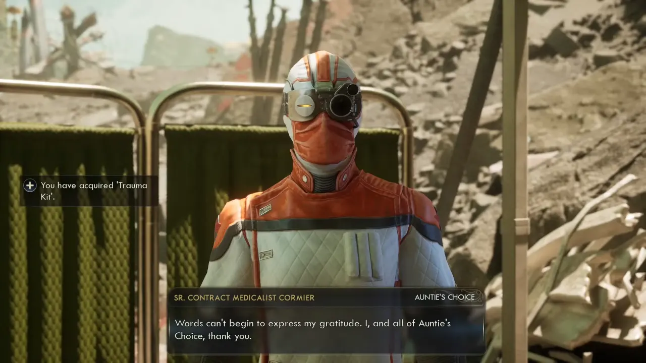 The Outer Worlds 2 talk with Medicalist Cormier to end quest