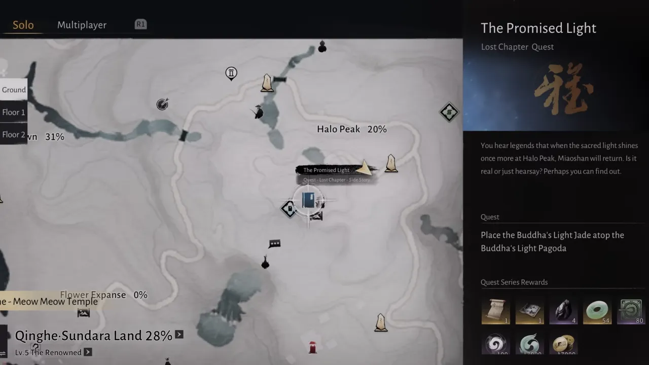 The Promised Light quest map location
