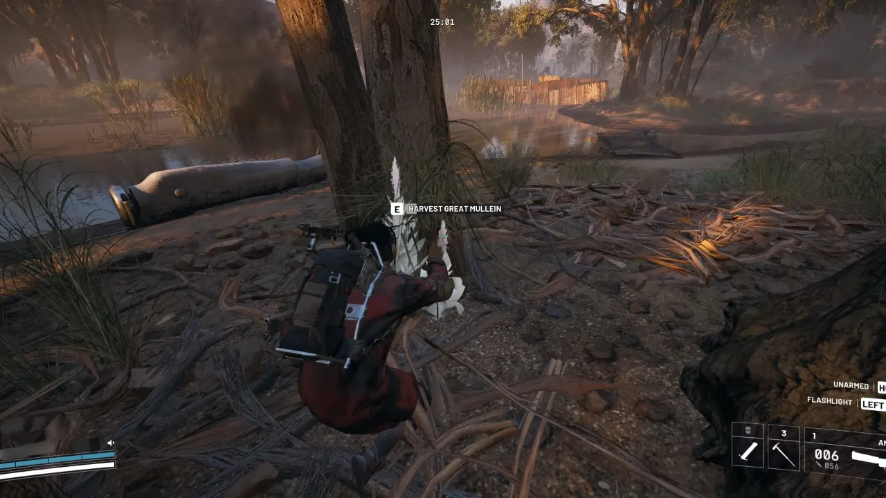 A raider looting item from plant in ARC Raiders