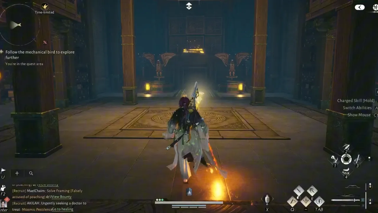 Young Hero reached the main central hall.